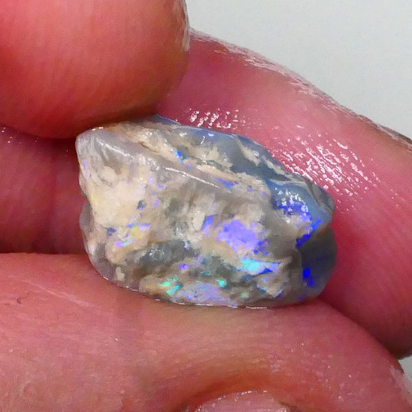 Gorgeous Bright Pea knobby opal formation rough 4.60cts Blues/Purple/Greens To gamble 16x10x6mm Lot B4-A529