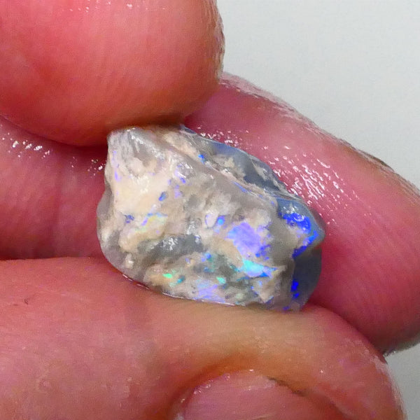 Gorgeous Bright Pea knobby opal formation rough 4.60cts Blues/Purple/Greens To gamble 16x10x6mm Lot B4-A529
