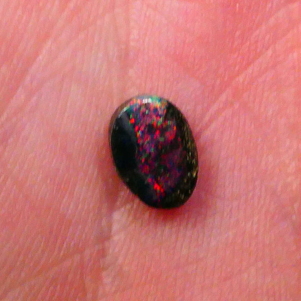 Red dominant Fires on this solid Winton Boulder Opal Gemstone 1.30cts Ready to set 8x5x3mm Lot B4-A523