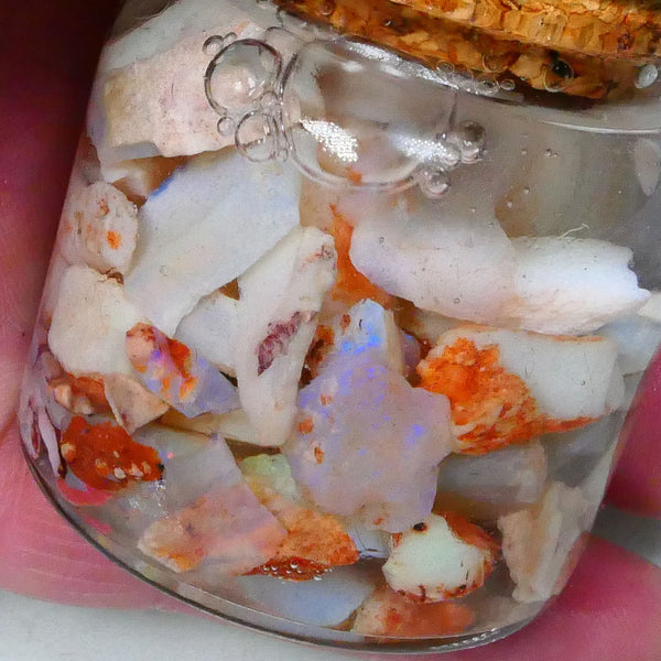 Coober Pedy Potch & Bits colour only 220.00cts White & Light Seam opal rough 16mm to chip size Lot B4-A521