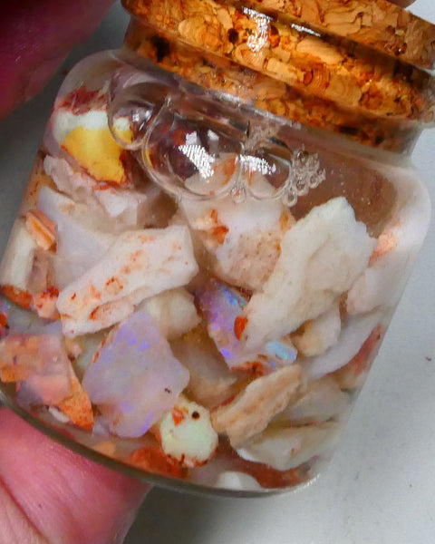 Coober Pedy Potch & Bits colour only 220.00cts White & Light Seam opal rough 16mm to chip size Lot B4-A521