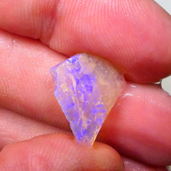 Cutter Crystal Seam opal rough 3.00cts Lightning Ridge Gorgeous Bright Blues skin 2 skin 18x15x3mm  Lot B4-A541