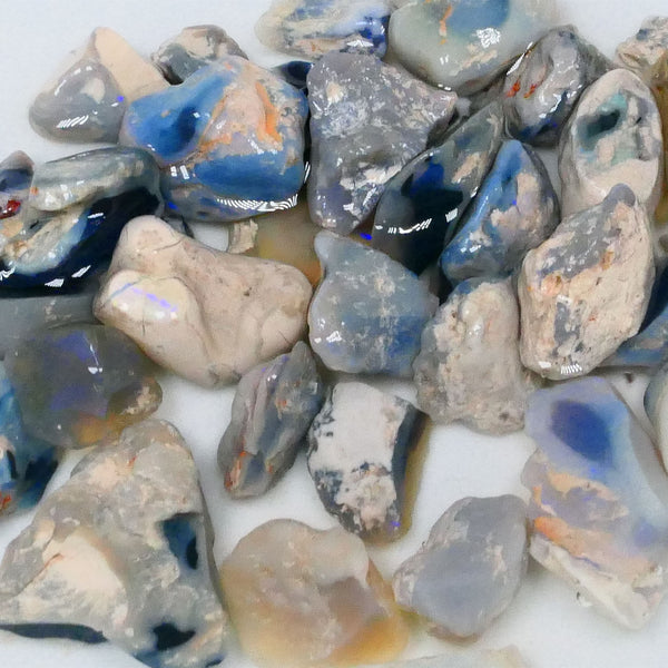 Lightning Ridge Knobby & Knobby formations 430.00cts Potch & Bits of colours only 18mm to chip size Lot B4-A574