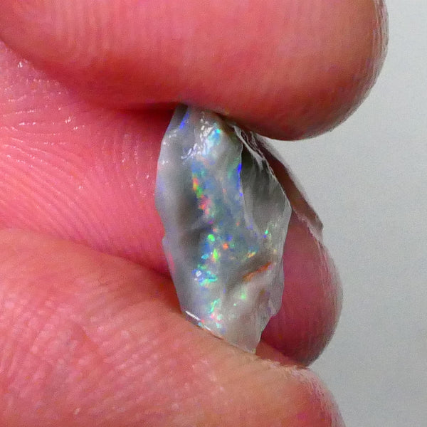 Gorgeous Rainbow bar with Reds 2.15cts Small size Lightning Ridge Dark Base Seam opal rough to gamble cut 13x8x3mm Lot B4-A569