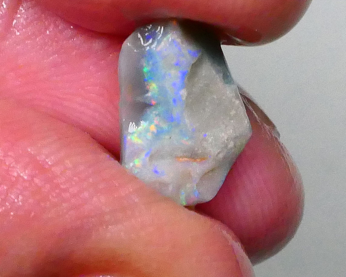 Gorgeous Rainbow bar with Reds 2.15cts Small size Lightning Ridge Dark Base Seam opal rough to gamble cut 13x8x3mm Lot B4-A569