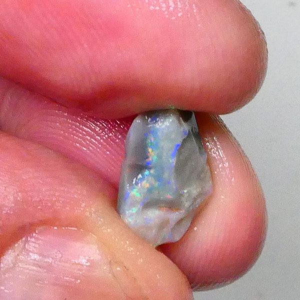 Gorgeous Rainbow bar with Reds 2.15cts Small size Lightning Ridge Dark Base Seam opal rough to gamble cut 13x8x3mm Lot B4-A569