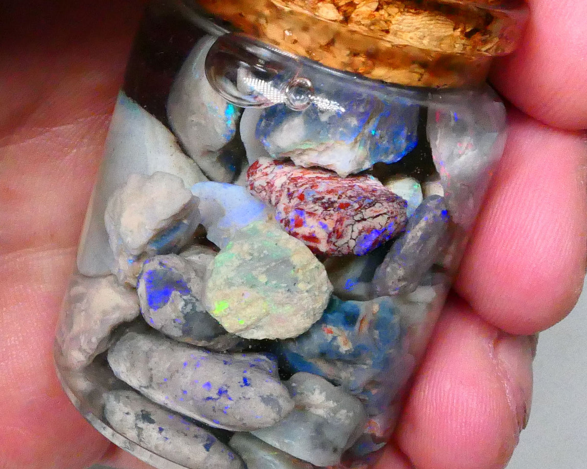 Lighting Ridge Knobby Seam & fossil 147cts Potch & Lots of colours/Multicolours 25mm to chip size  Lot B4-A561
