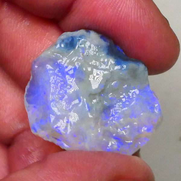 Large Dark Base Crystal knobby opal rough 33.00cts Lightning ridge Blues visible 360 to cut 28x25x10mm  Lot B4-A583