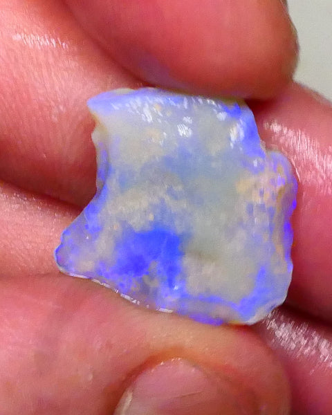 Lightning Ridge Crystal Seam opal 11.00cts 360 visible blues in Milky colour bar 19x19x5mm Lot B4-A582