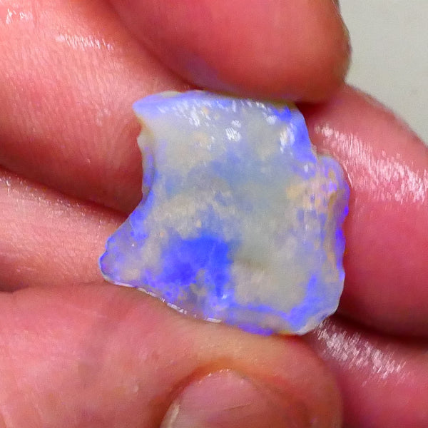 Lightning Ridge Crystal Seam opal 11.00cts 360 visible blues in Milky colour bar 19x19x5mm Lot B4-A582