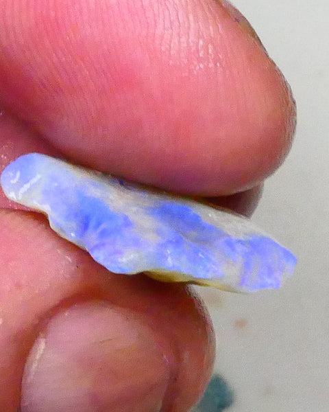 Lightning Ridge Crystal Seam opal 11.00cts 360 visible blues in Milky colour bar 19x19x5mm Lot B4-A582