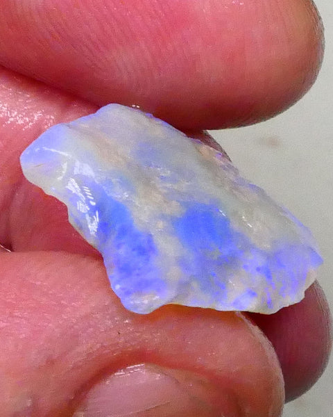 Lightning Ridge Crystal Seam opal 11.00cts 360 visible blues in Milky colour bar 19x19x5mm Lot B4-A582