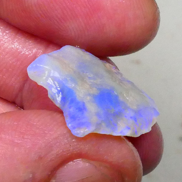Lightning Ridge Crystal Seam opal 11.00cts 360 visible blues in Milky colour bar 19x19x5mm Lot B4-A582