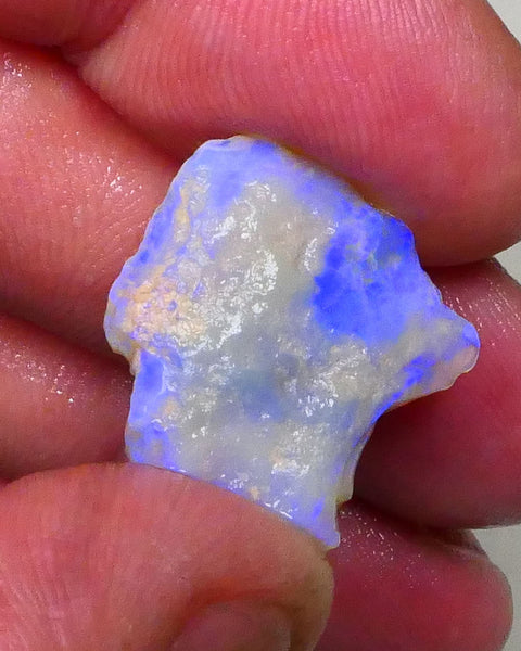 Lightning Ridge Crystal Seam opal 11.00cts 360 visible blues in Milky colour bar 19x19x5mm Lot B4-A582