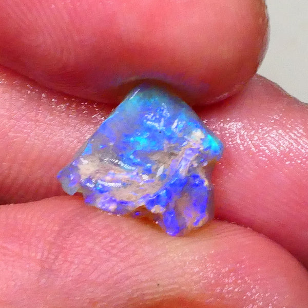 Bright Blue/Green fires on this Crystal Seam opal rough 2.20cts Lightning Ridge Small cutter for those skilled enough 12x10x4mm Lot B4-A581