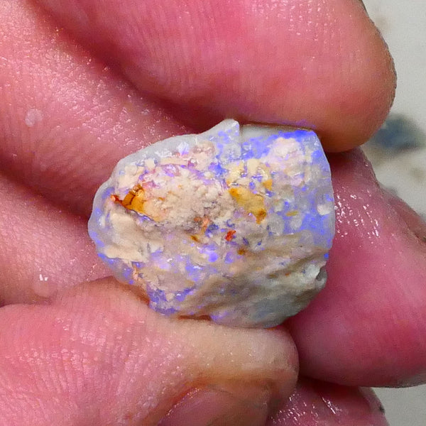 Knobby opal formation of Lightning ridge 10.00cts Lots of Light Blue colours chase & Gamble 17x16x9mm  Lot B4-A575