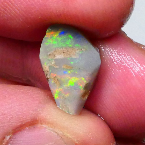 Red & Yellow Green & blue I can see a rainbow 3.20cts Lightning Knobby opal rub rough 15x9x4mm Lot B4-A596