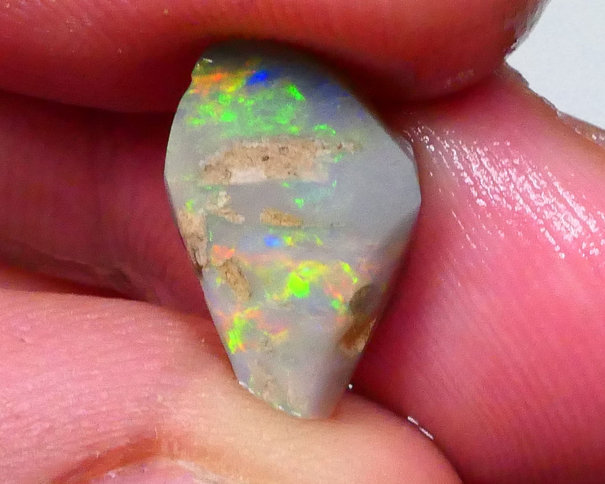 Red & Yellow Green & blue I can see a rainbow 3.20cts Lightning Knobby opal rub rough 15x9x4mm Lot B4-A596