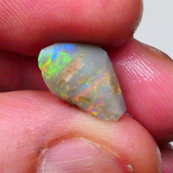 Red & Yellow Green & blue I can see a rainbow 3.20cts Lightning Knobby opal rub rough 15x9x4mm Lot B4-A596