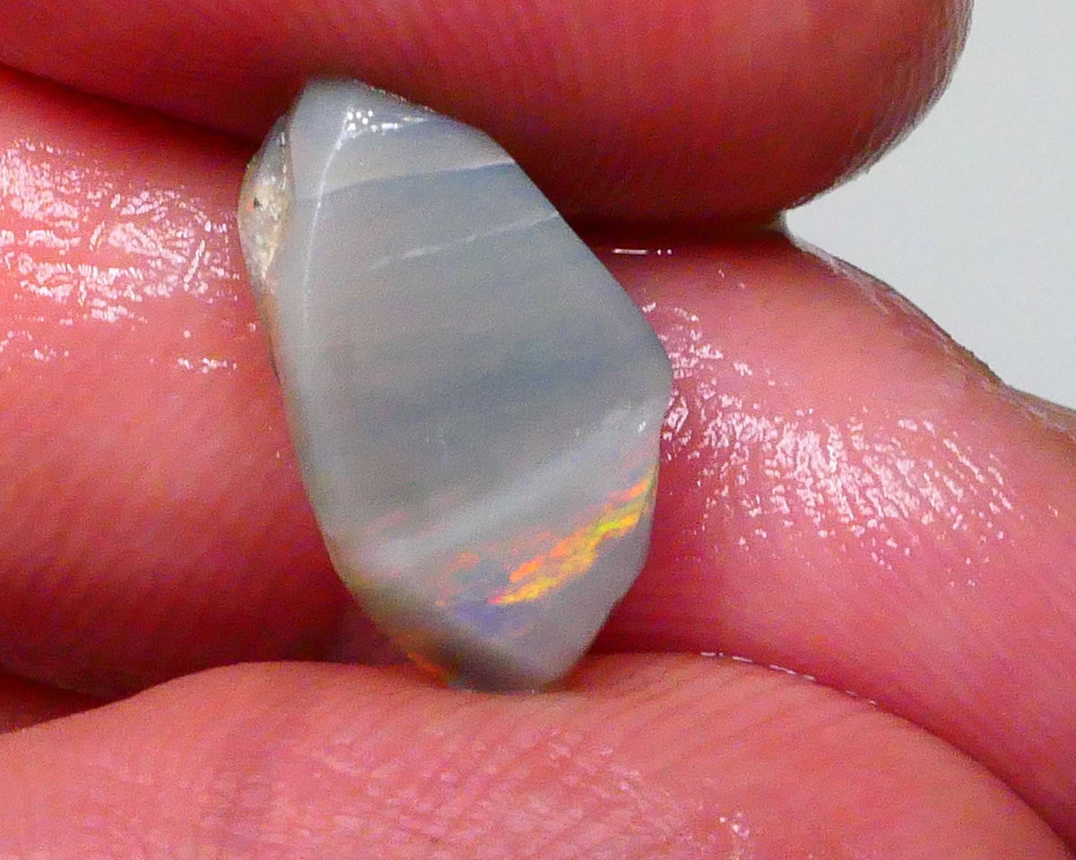 Red & Yellow Green & blue I can see a rainbow 3.20cts Lightning Knobby opal rub rough 15x9x4mm Lot B4-A596