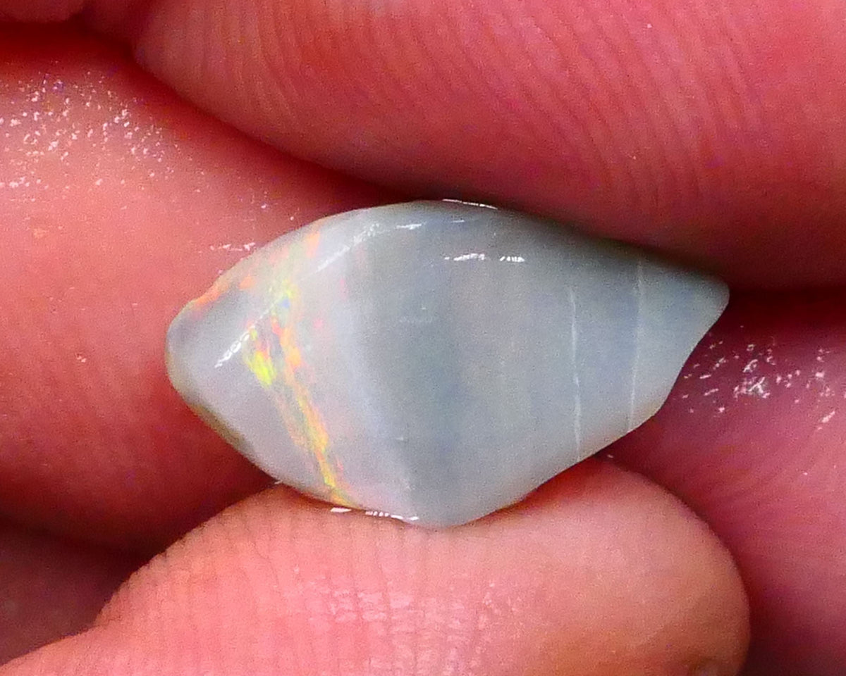 Red & Yellow Green & blue I can see a rainbow 3.20cts Lightning Knobby opal rub rough 15x9x4mm Lot B4-A596