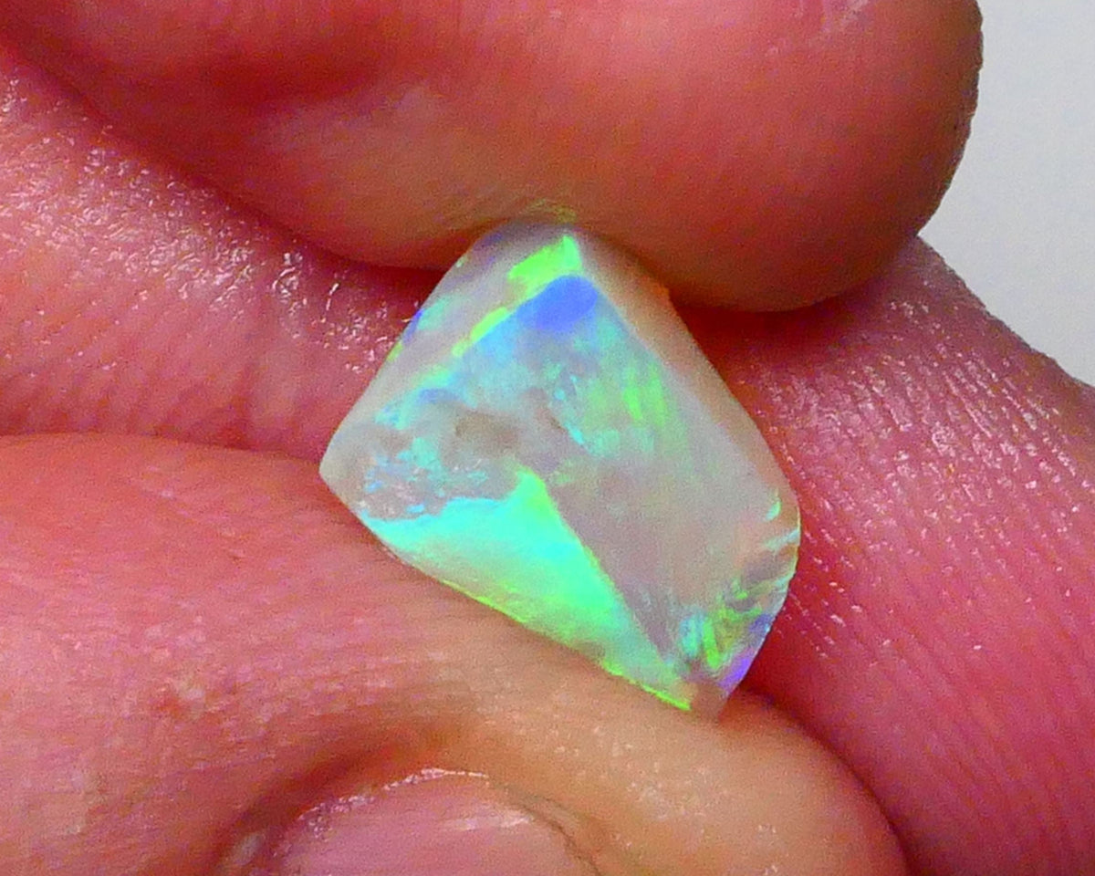 Ultra Bright DEAL GEM 2FACE Gem quality Crystal opal Lighting Ridge Opal Rub 2.60.cts Floral Confetti to one face & Broad flash to other see video 10x7x4 Lot B4-A594