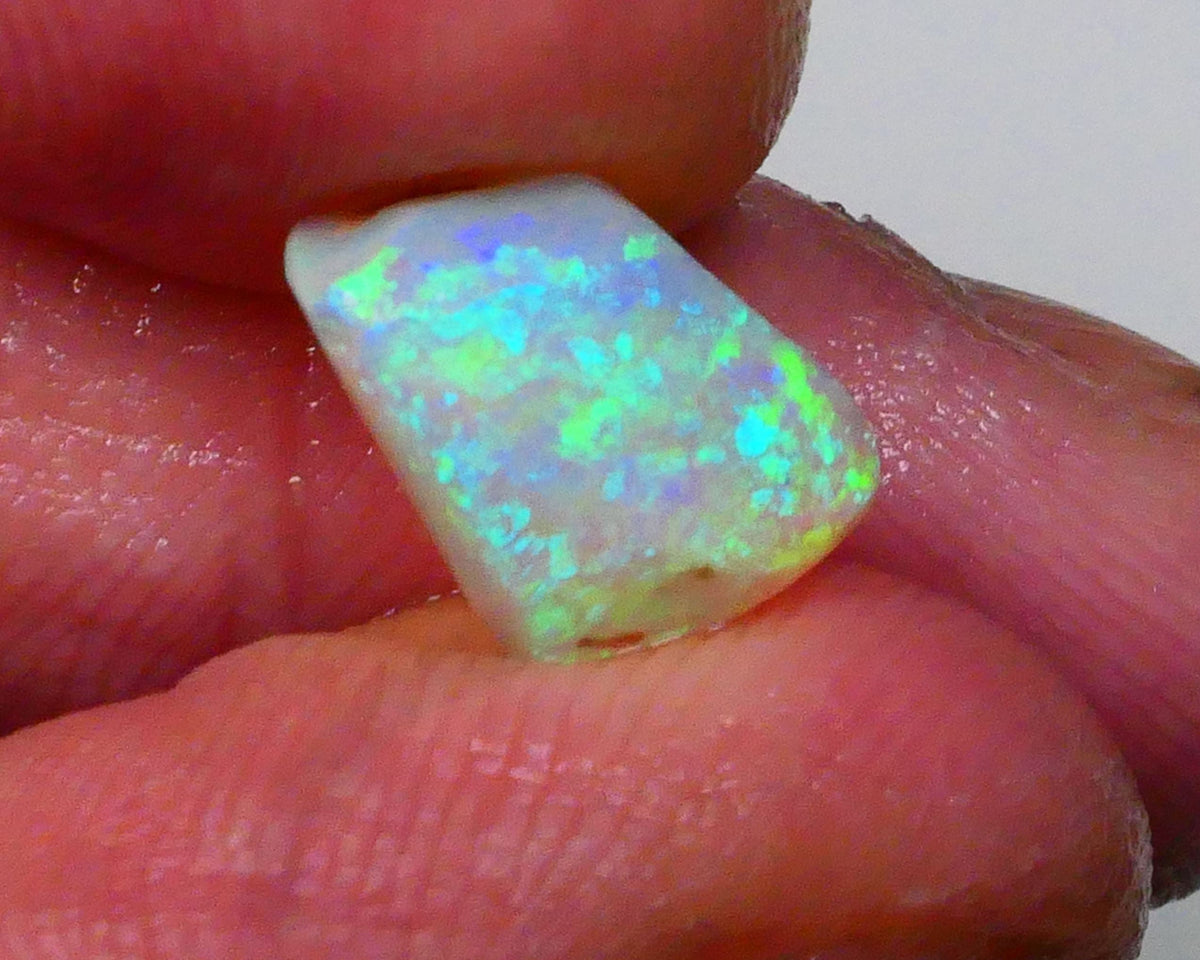 Ultra Bright DEAL GEM 2FACE Gem quality Crystal opal Lighting Ridge Opal Rub 2.60.cts Floral Confetti to one face & Broad flash to other see video 10x7x4 Lot B4-A594