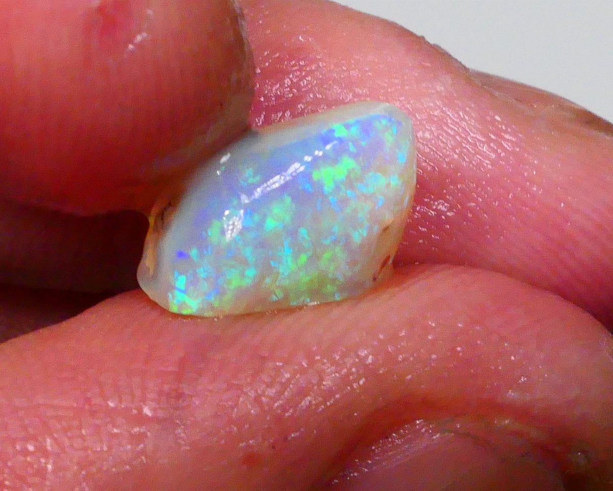 Ultra Bright DEAL GEM 2FACE Gem quality Crystal opal Lighting Ridge Opal Rub 2.60.cts Floral Confetti to one face & Broad flash to other see video 10x7x4 Lot B4-A594