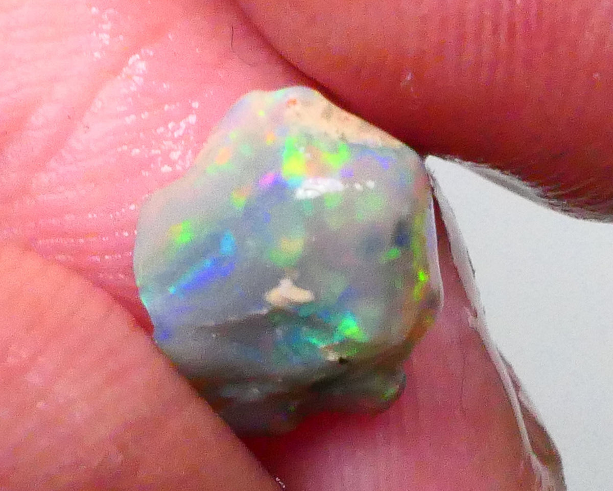 Red Rainbow DEAL Small But Mighty Dark base knobby opal Rough 2.30cts GEMMY STUNNER To cut Patterns Possibilities 11x9x3mm Lot B4-A593