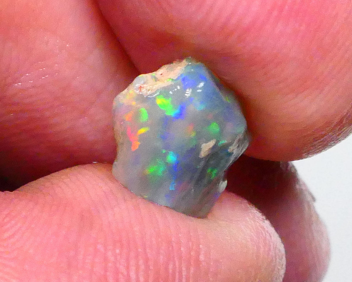 Red Rainbow DEAL Small But Mighty Dark base knobby opal Rough 2.30cts GEMMY STUNNER To cut Patterns Possibilities 11x9x3mm Lot B4-A593