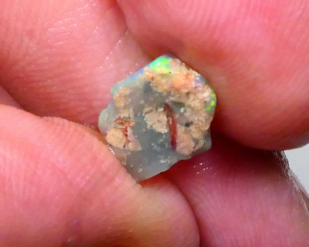 Red Rainbow DEAL Small But Mighty Dark base knobby opal Rough 2.30cts GEMMY STUNNER To cut Patterns Possibilities 11x9x3mm Lot B4-A593
