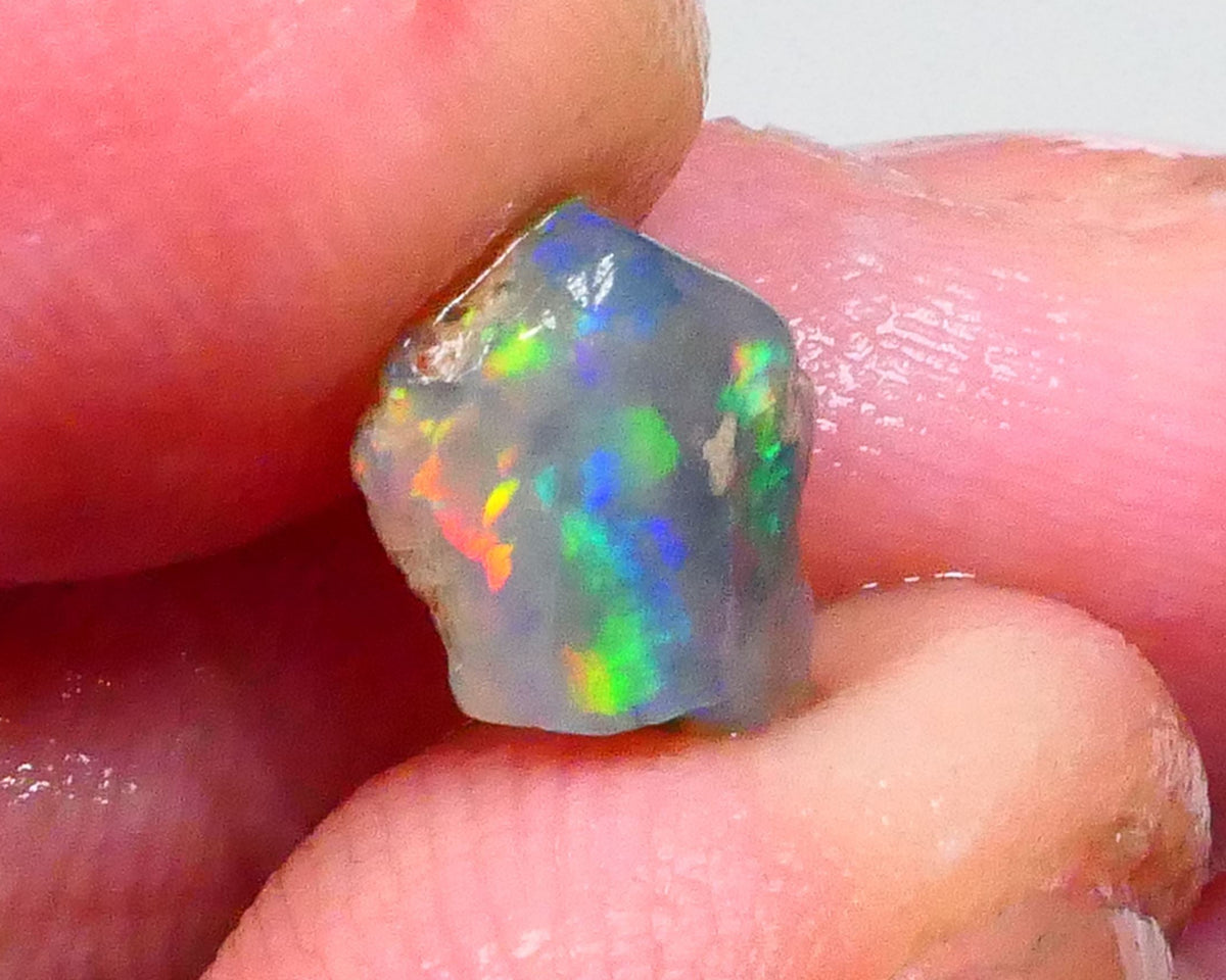 Red Rainbow DEAL Small But Mighty Dark base knobby opal Rough 2.30cts GEMMY STUNNER To cut Patterns Possibilities 11x9x3mm Lot B4-A593