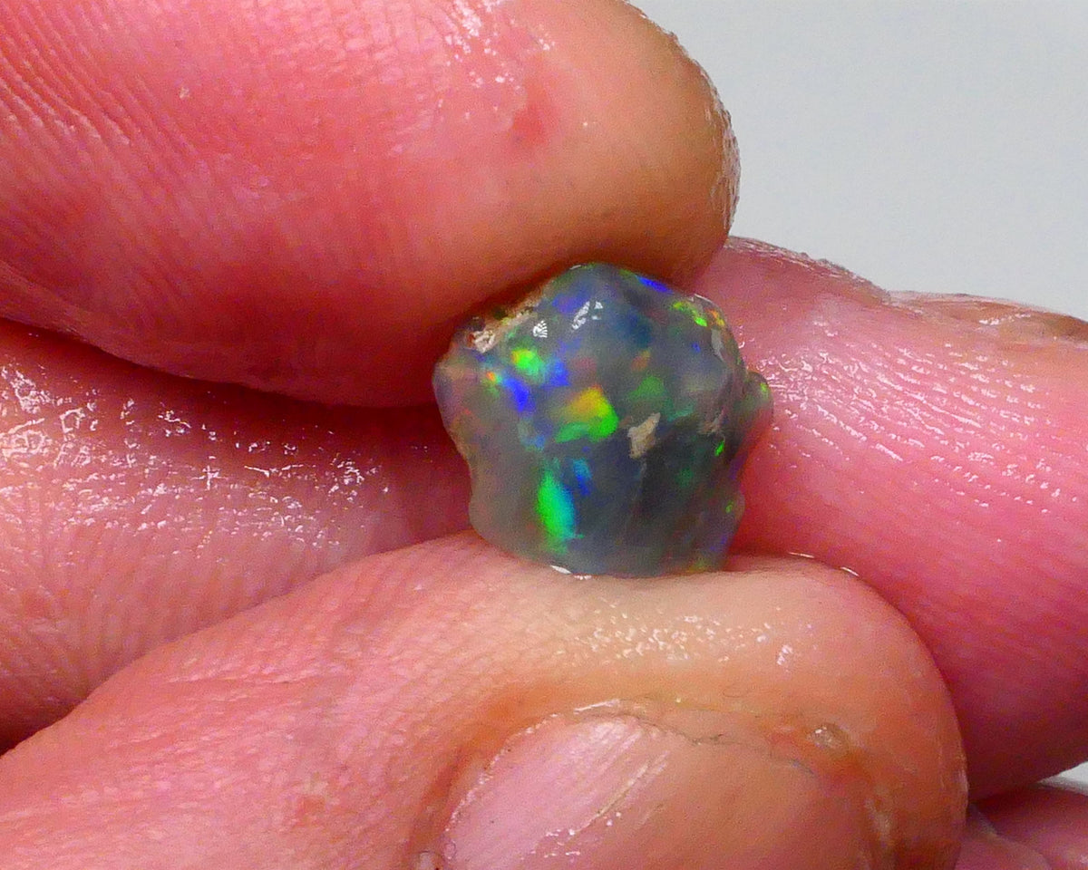 Red Rainbow DEAL Small But Mighty Dark base knobby opal Rough 2.30cts GEMMY STUNNER To cut Patterns Possibilities 11x9x3mm Lot B4-A593