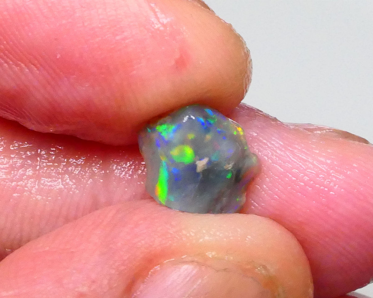 Red Rainbow DEAL Small But Mighty Dark base knobby opal Rough 2.30cts GEMMY STUNNER To cut Patterns Possibilities 11x9x3mm Lot B4-A593