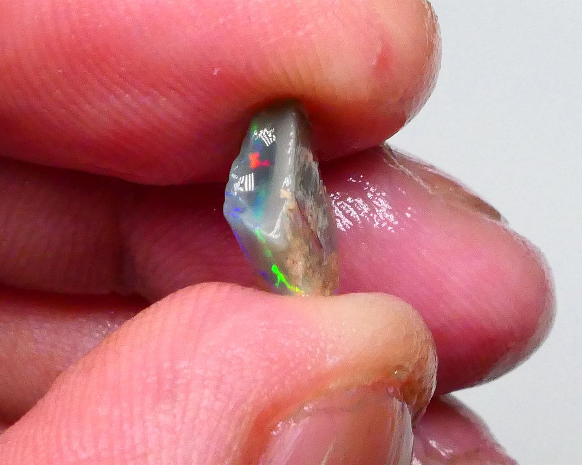 Red Rainbow DEAL Small But Mighty Dark base knobby opal Rough 2.30cts GEMMY STUNNER To cut Patterns Possibilities 11x9x3mm Lot B4-A593