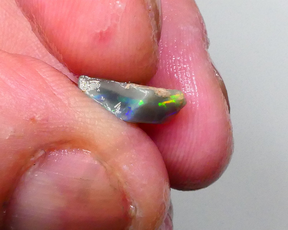 Red Rainbow DEAL Small But Mighty Dark base knobby opal Rough 2.30cts GEMMY STUNNER To cut Patterns Possibilities 11x9x3mm Lot B4-A593