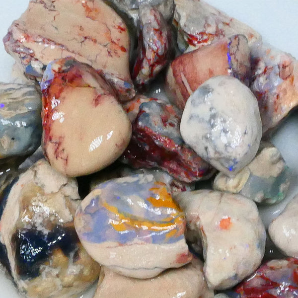 Knobby & Seam opal formations rough 400.00cts Potch with bits of colours here & there not for cutters 26mm to 5mm  Lot B4-A589