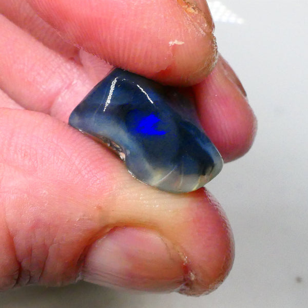 Tumbled black knobby opal rough 18.00cts Lighting Ridge Gorgeous Royal blues making an appearance Chase & cut 17x15x12mm  Lot B4-A584