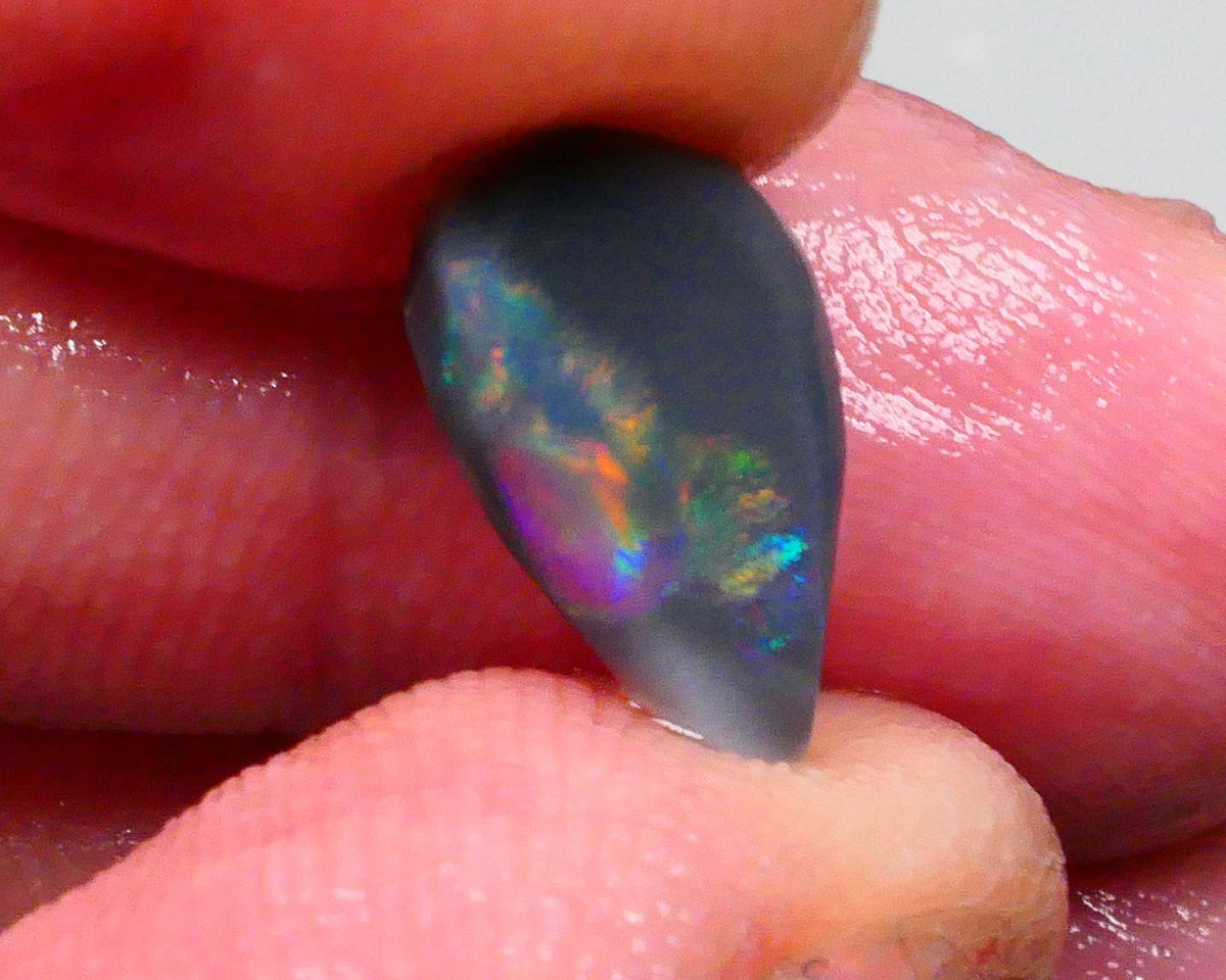 DEAL REDS/ORANGES/PINKS/VIOLET!!!!! Lightning Ridge Red on Black baby !!! Rub 1.60cts 14x7x3mm Lot B4-A604