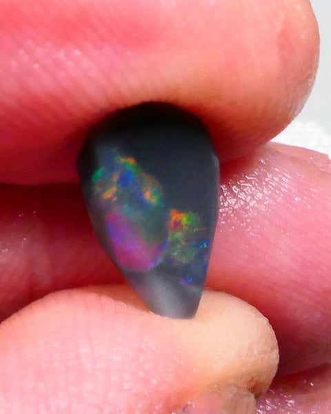 DEAL REDS/ORANGES/PINKS/VIOLET!!!!! Lightning Ridge Red on Black baby !!! Rub 1.60cts 14x7x3mm Lot B4-A604