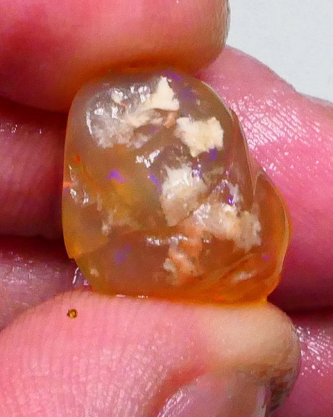Lightning ridge amber knobby opal split 12.50cts Some Blue fires flashes 13x11x10mm & 13x10x7mm  Lot B4-A613