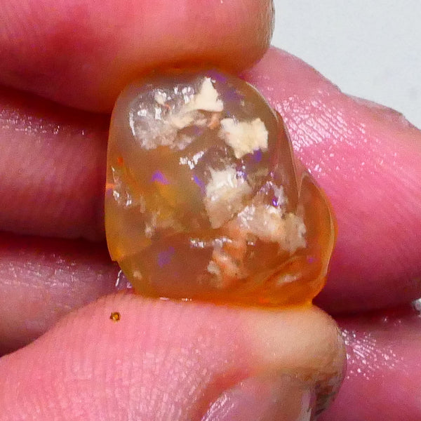 Lightning ridge amber knobby opal split 12.50cts Some Blue fires flashes 13x11x10mm & 13x10x7mm  Lot B4-A613