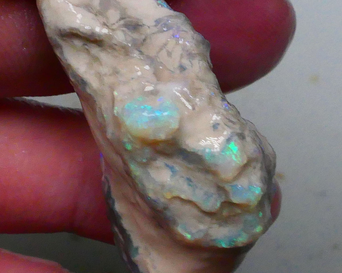 Big sized Lightning ridge knobby opal rough formation 77.00cts Dark base opal deposit with blue fires to gamble or collect 42x27x16mm Lot B4-A614