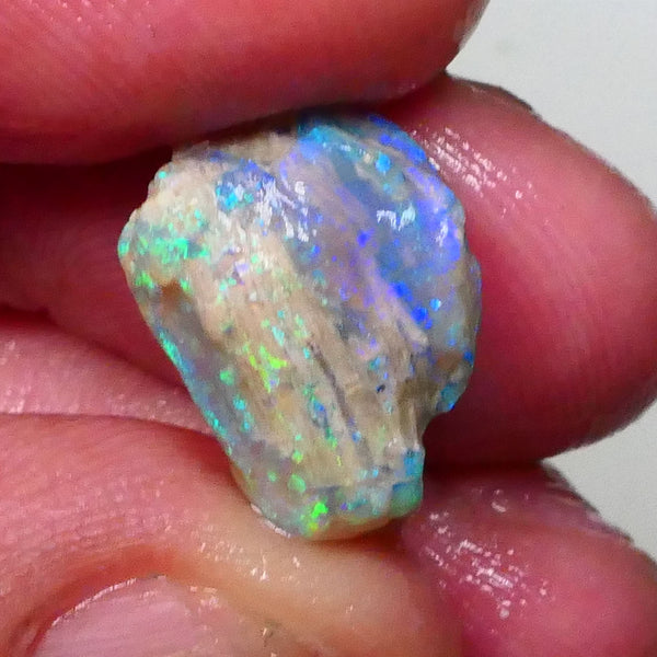 Gorgeous Multicolour stacked crystal opal bars 7.60cts Knobby opal rough of Lightning Ridge 17x12x8mm  Lot B4-A618