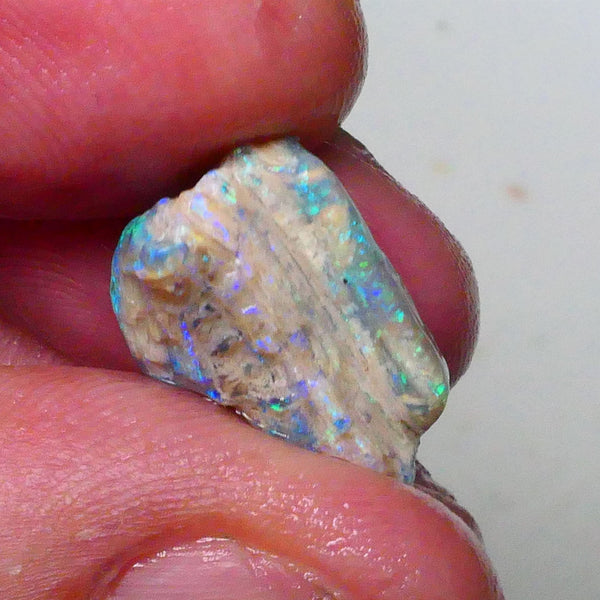Gorgeous Multicolour stacked crystal opal bars 7.60cts Knobby opal rough of Lightning Ridge 17x12x8mm  Lot B4-A618