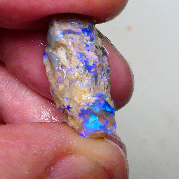 Stunning Opalised Fossil/knobby opal rough 24x12x10mm Bright Blues/Greens Collect or carve 24x12x10mm  Lot B4-A624