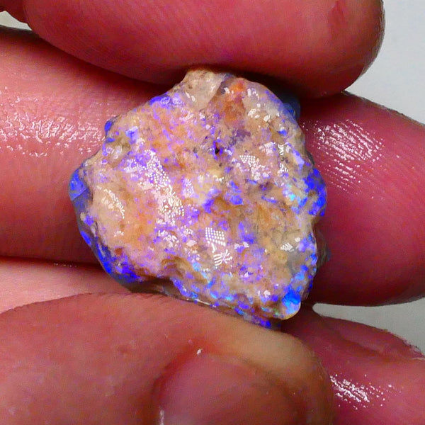Ultra Brightness and Vibrancy Lighting Ridge Untouched knobby Gem 18.00cts Loaded with Purples & blues 19x18x12mm Just Lights up  Lot B4-A632