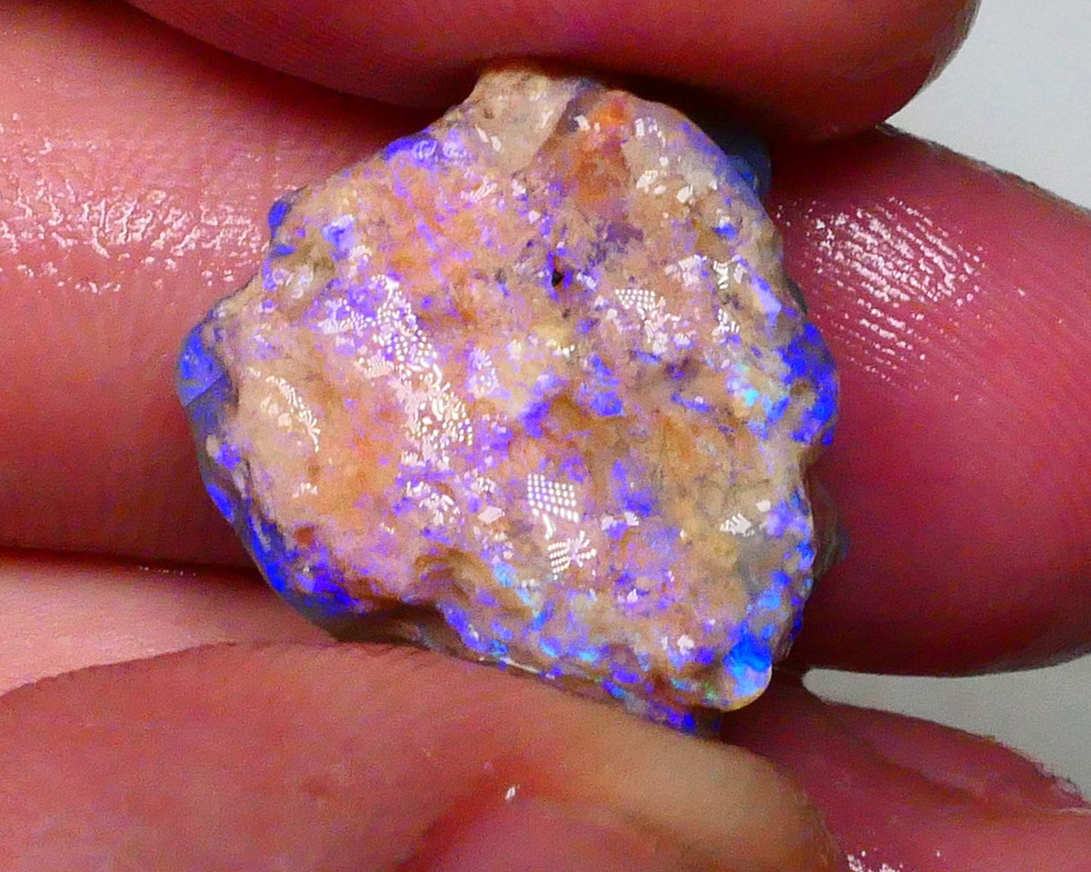 Ultra Brightness and Vibrancy Lighting Ridge Untouched knobby Gem 18.00cts Loaded with Purples & blues 19x18x12mm Just Lights up  Lot B4-A632