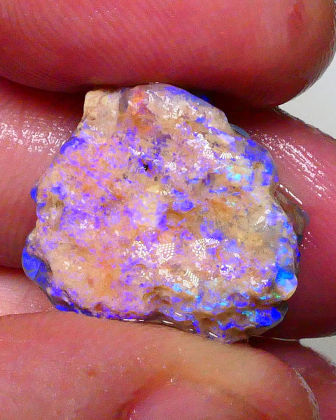 Ultra Brightness and Vibrancy Lighting Ridge Untouched knobby Gem 18.00cts Loaded with Purples & blues 19x18x12mm Just Lights up  Lot B4-A632