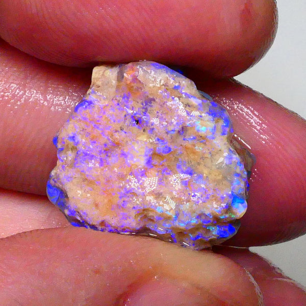 Ultra Brightness and Vibrancy Lighting Ridge Untouched knobby Gem 18.00cts Loaded with Purples & blues 19x18x12mm Just Lights up  Lot B4-A632